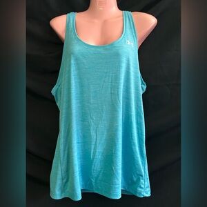 Under Armour Heat Gear Women's Teal Racerback Loose Tank Top LG